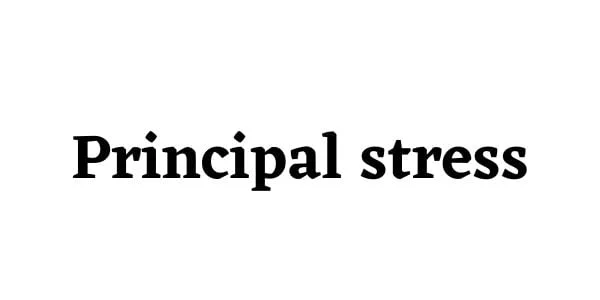 Principal stress