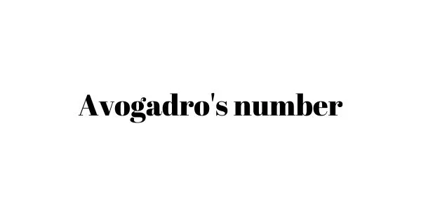 Avogadro's number